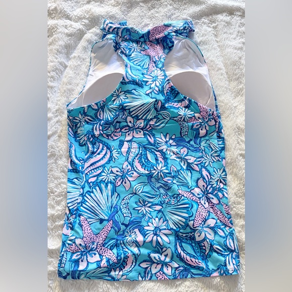 Lilly Pulitzer Blue & Pink Tropical Starfish Tank Top – Size M - Picture 8 of 8